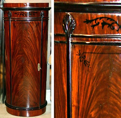 Lot 173 - Pair of Neoclassical Style Stenciled Mahogany...