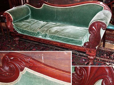 Lot 186 - Classical Mahogany Settee Boston, circa 1825...