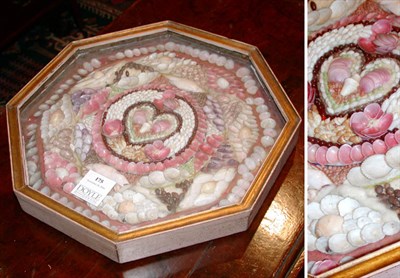 Lot 175 - Sailor's Valentine Of octagonal form, with a...
