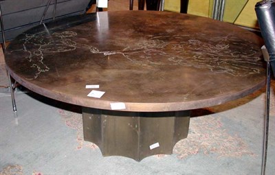 Lot 177 - Patinated-Bronze Low Table Designed by Philip...