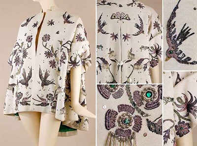 Lot 473 - Christian Dior Natural Linen Evening Jacket