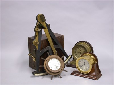 Lot 136 - Miscellaneous Group of Three Metal Clocks and...