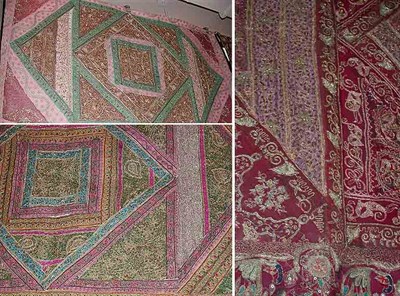 Lot 500 - Group of Three Indian Silk Embroideries