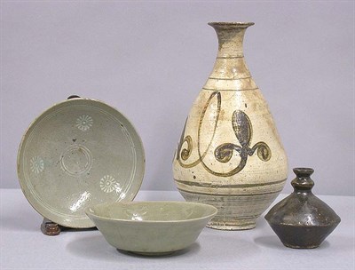 Lot 347 - Group of Four Korean Pottery Items Comprising...