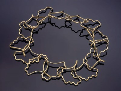Lot 203 - Angela Cummings 18 kt. Yellow Gold Autumn Leaf Necklace