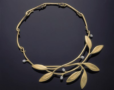 Lot 216 - Angela Cummings 18 kt. Yellow Gold and Diamond Olivia Necklace