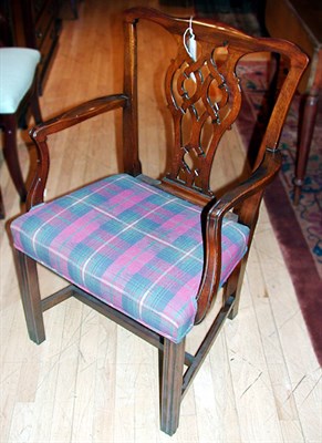 Lot 456 - Pair of George III Style Mahogany Armchairs