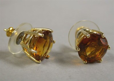 Lot 23 - Pair of Citrine Stud Earrings
