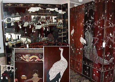 Lot 177 - Chinese Coromandel Eight-Panel Floor Screen