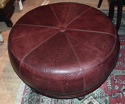 Lot 257 - Leather Upholstered Ottoman