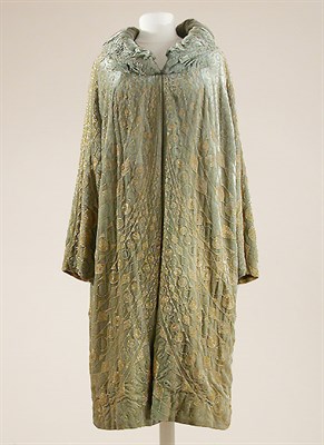 Lot 458 - Seafoam Green Silk Velvet Opera Coat