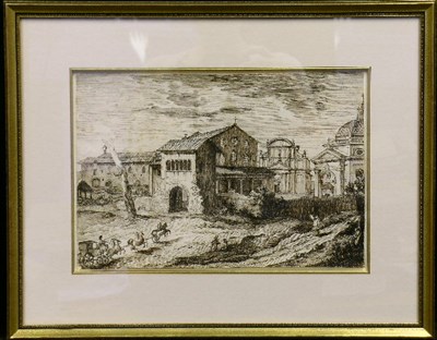 Lot 37 - Roman School 18th Century CAPRICCIO OF THE...
