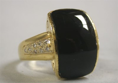 Lot 59 - Black Onyx and Diamond Ring