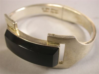 Lot 17 - Heavy Mexican Silver Bangle Bracelet