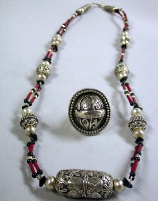 Lot 18 - Silver Necklace and Ring
