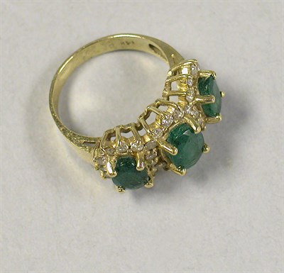 Lot 300 - Emerald and Diamond Ring
