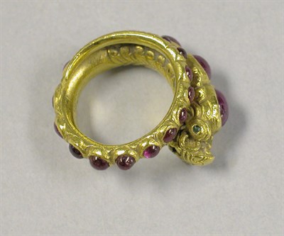 Lot 470 - Ruby Snake Ring
