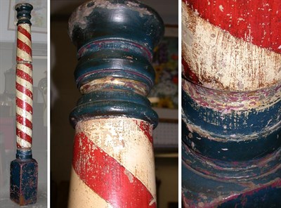 Lot 257 - Painted Barber Pole Height 6 feet 3 inches.
