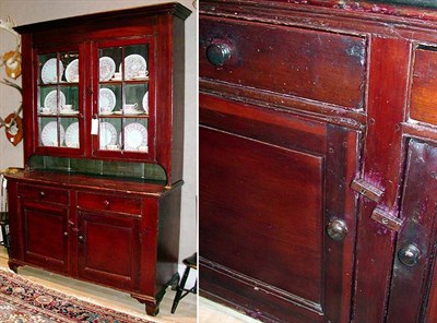Lot 237 - Chippendale Stained Pine Cabinet Circa 1800 In...