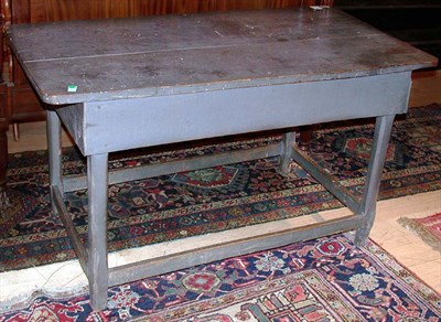 Lot 261 - Gray Painted Pine Farm Table The rectangular...
