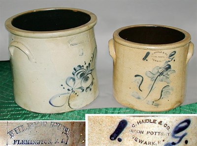 Lot 286 - Two Stoneware Crocks C. Haidle & Co., Union...