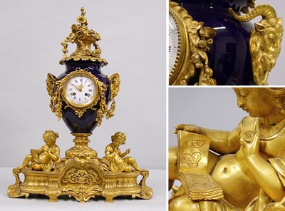 Lot 286 - Louis XVI Style Gilt-Bronze and Cobalt...