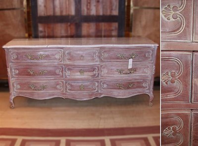 Lot 150 - Louis XV Style Marble Top Limed Wood Dresser