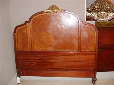 Lot 112 - Louis XVI Style Parcel Gilt Mahogany Bed
