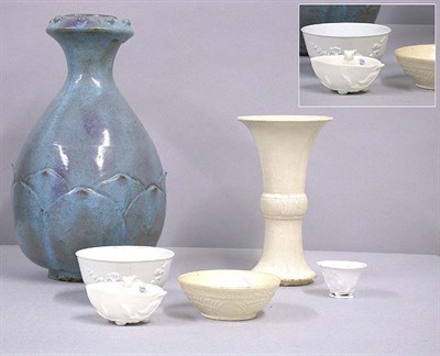 Lot 335 - Group of Five Chinese White Glazed Porcelain...
