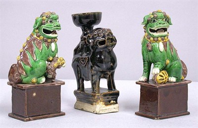 Lot 327 - Pair of Chinese Green, Yellow and Aubergine...