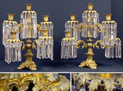 Lot 276 - Pair of Continental Rococo Style Gilt-Metal...