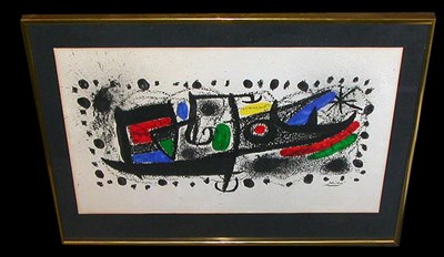 Lot 141 - Joan Miró STAR SCENE Color lithograph. Sight...