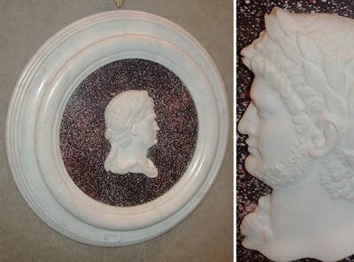 Lot 315 - Pair of Italian Marble and Porphyry Portraits...