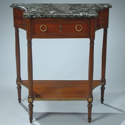 Lot 283 - Louis XVI Gilt-Bronze Mounted Mahogany Console...