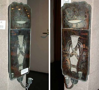 Lot 301 - Pair of Continental Mirror Back Sconces...
