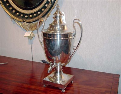 Lot 280 - George III Silver Plated Hot Water Urn Early...