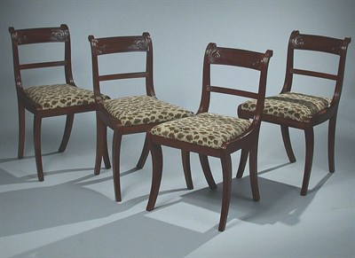 Lot 185 - Set of Six Regency Mahogany Dining Chairs...