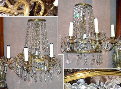Lot 331 - Pair of Empire Style Gilt-Bronze and Cut...