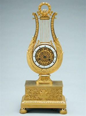 Lot 191 - Biedermeier Gilt-Bronze Mantel Clock HC Durr...