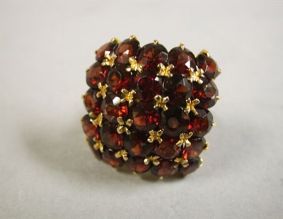 Lot 80 - Garnet Cluster Ring