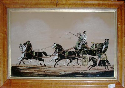 Lot 231 - Group of Four Victorian Eglomise Paintings...