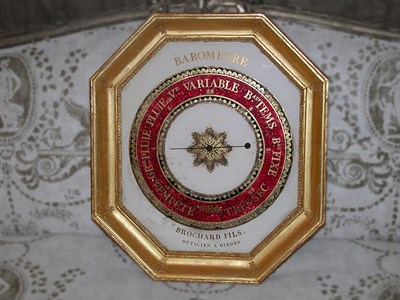 Lot 223 - Charles X Gilt-Wood Barometer Brochard Fils,...