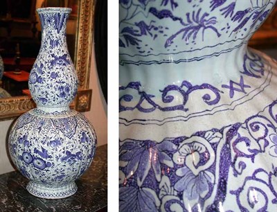 Lot 160 - Dutch Delft Blue and White Vase Of double...