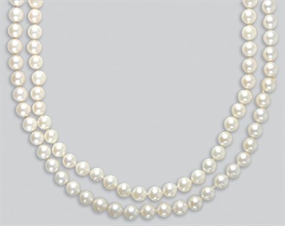 Lot 425 - Double Strand Cultured Pearl Necklace