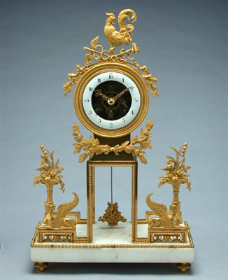 Lot 290 - Directoire Gilt-Bronze Skeletal Mantel Clock...