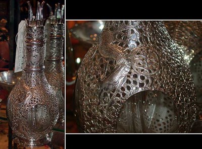 Lot 311 - Chinese Silver Mounted Compartmentalized Bottle