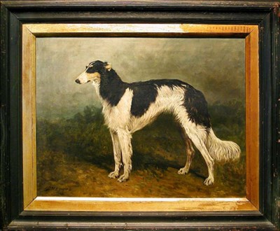 Lot 246 - John Emms British, 1843-1912 BORZOI IN A...