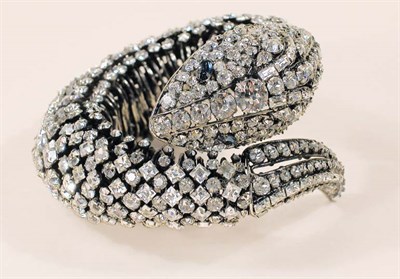 Lot 925 - Iradj Moini Rhinestone Encrusted Snake Bracelet