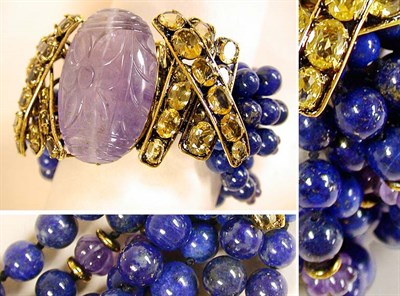 Lot 932 - Iradj Moini Twisted Lapis Bracelet