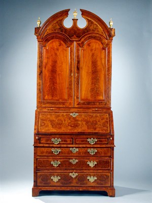 Lot 187 - George I Walnut and Burl Walnut Bureau...